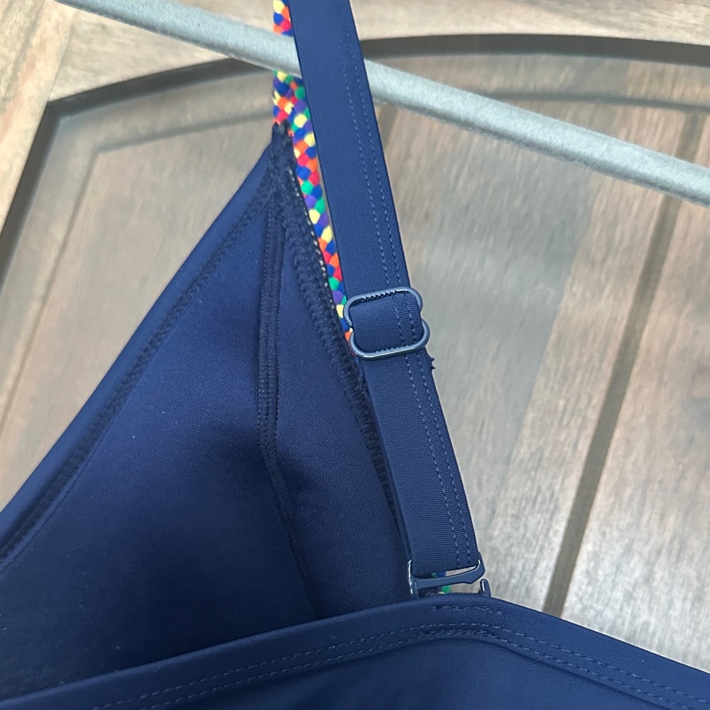 Navy Blue Ruffled Tankini - Picture 3 of 4